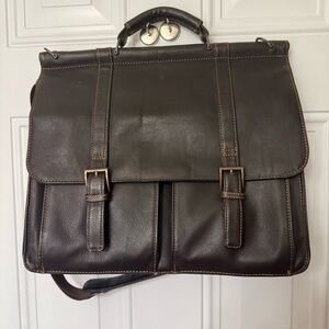 Wilson’s Leather Classic Brown Briefcase Laptop Messenger Bag